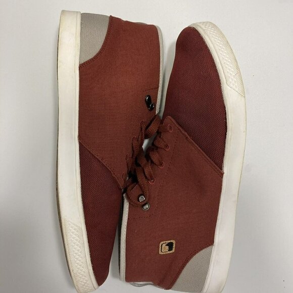 Saola Make An Impact Sustainable Mens 12 Ankle High Top Burgundy Red Shoes - Picture 3 of 14